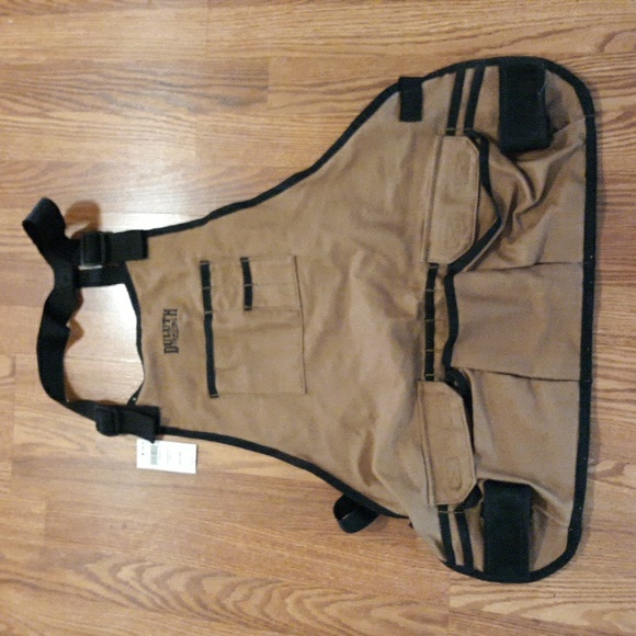 NWT Duluth Trading Fire Hose Bib Brown Utility Apron - Picture 2 of 4